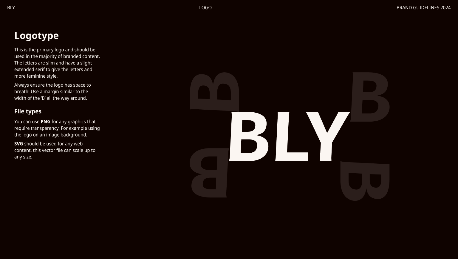 BLY brand guidelines